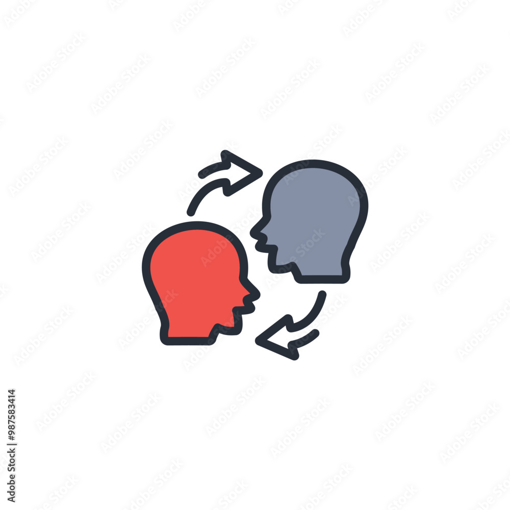 Poster empathy icon. vector.editable stroke.linear style sign for use web design,logo.symbol illustration.