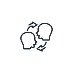 Empathy icon. vector.Editable stroke.linear style sign for use web design,logo.Symbol illustration.