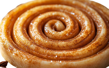 Fototapeta premium a close up of a cinnamon roll. 