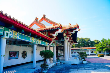 Naklejka premium Kaohsiung, Taiwan, Republic of China, 01 25 2024: Kaohsiung Martyrs' Shrine： Destination known for a shrine dedicated to revolutionary martyrs, with scenic city views.