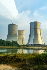 Cooling towers of the Ruppur Nuclear Power Plant, Bangladesh.