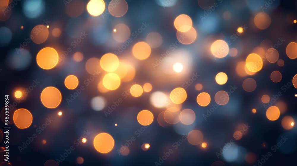 Poster a soft, blurred bokeh background with gentle, out-of-focus lights, creating a dreamy and elegant eff