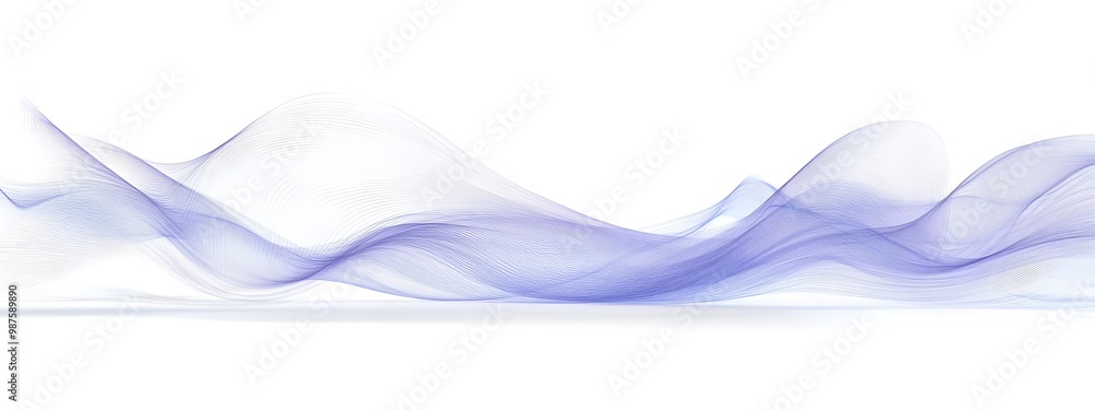 Poster incoherent light wave an ethereal digital abstraction of an undulating luminous light pattern