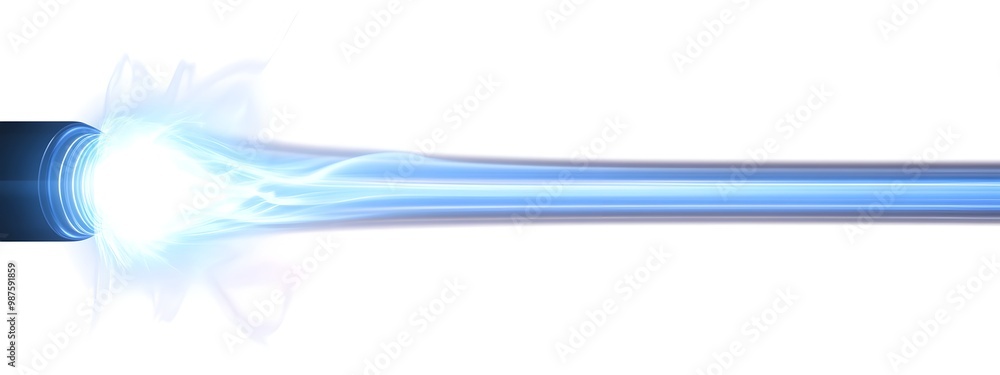 Aufkleber light wave in mode locked laser with vibrant colorful beams and geometric patterns