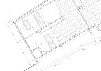 Floor plan designed building on the drawing.