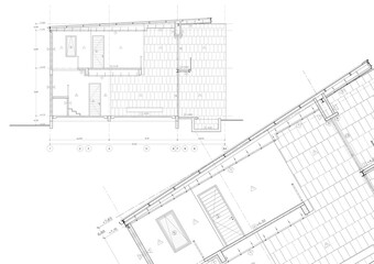 Floor plan designed building on the drawing.