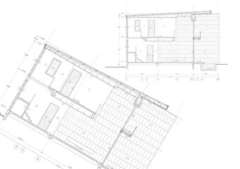 Floor plan designed building on the drawing.