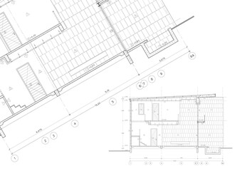Floor plan designed building on the drawing.