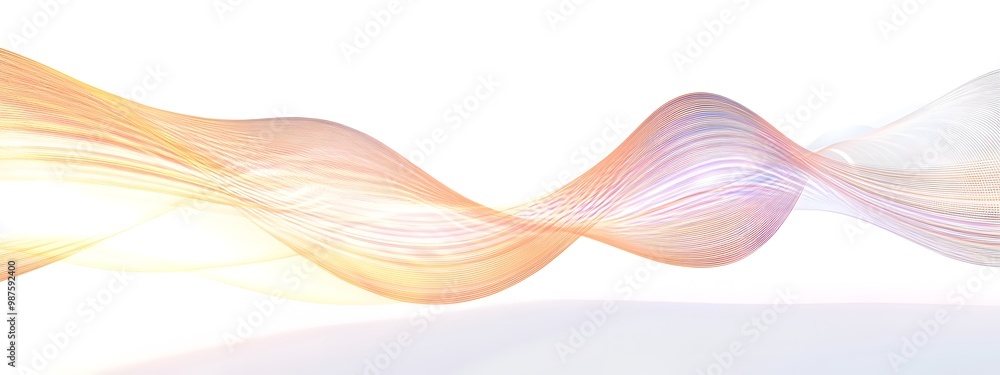 Aufkleber light wave with dispersion captivating 3d rendered abstract of fluid color waves