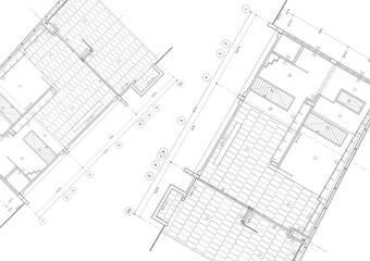 Floor plan designed building on the drawing.