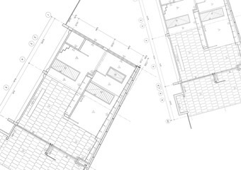 Floor plan designed building on the drawing.