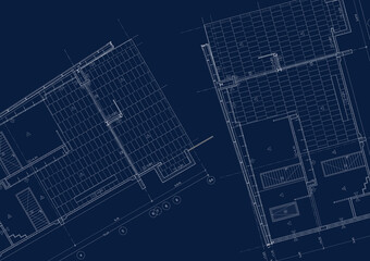 Floor plan designed building on the drawing.