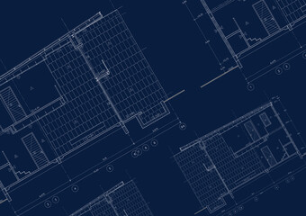 Floor plan designed building on the drawing.