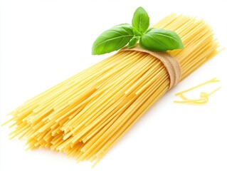 spaghetti and basil