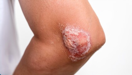 Fototapeta premium Man with Psoriasis on Elbow