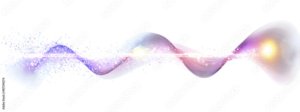 Poster luminous abstract light wave with rayleigh scattering effect