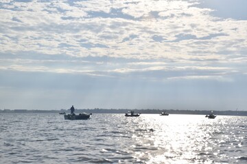 Fishing on Muskegon Lake