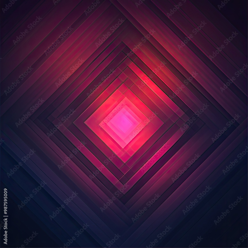 Poster an abstract composition featuring vibrant colors and geometric shapes, creating a sense of depth and