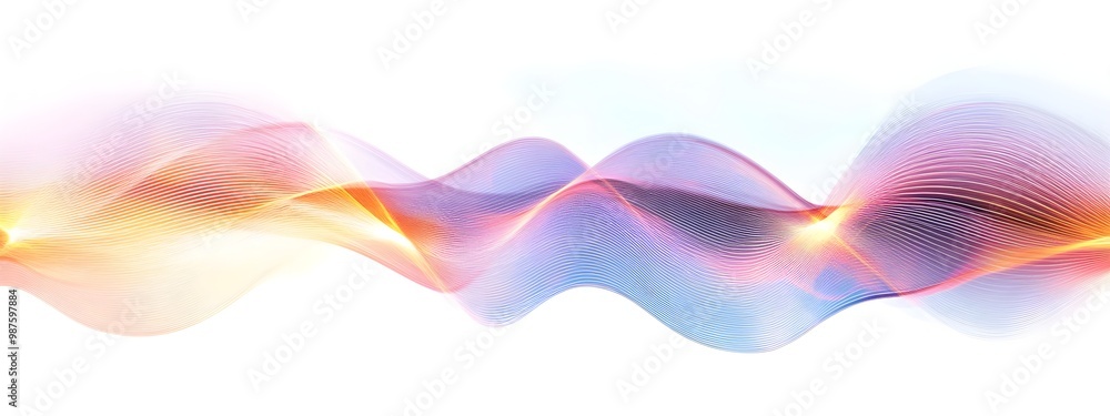 Poster mesmerizing light wave in holographic art vibrant fluid patterns and ethereal gradients in
