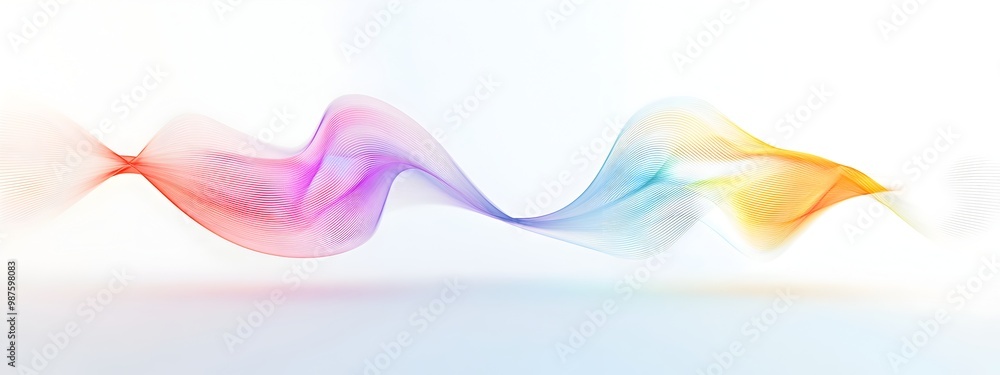 Poster mesmerizing light wave interference abstract with constructive and destructive patterns