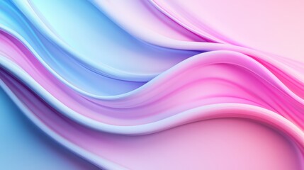 Fototapeta premium Abstract Fluid Gradient Waves in Pink and Blue Tones - Modern Digital Art Background