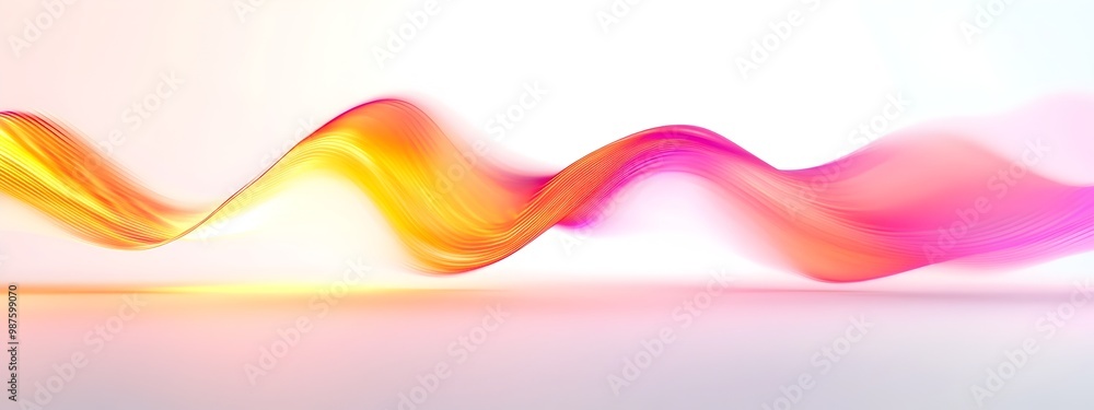 Poster mesmerizing light wave with vibrant gradient patterns