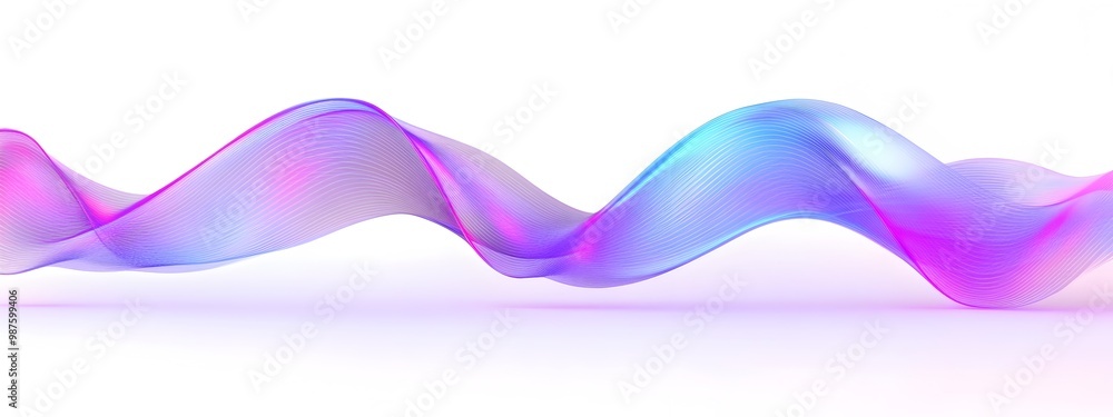 Poster mesmerizing ultraviolet light wave an abstract 3d rendered visualization of a pulsating flowing