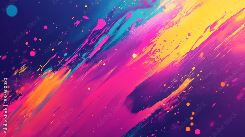 Leinwandbilder a vibrant, abstract background with colorful splashes and gradients, adding energy and dynamism to a