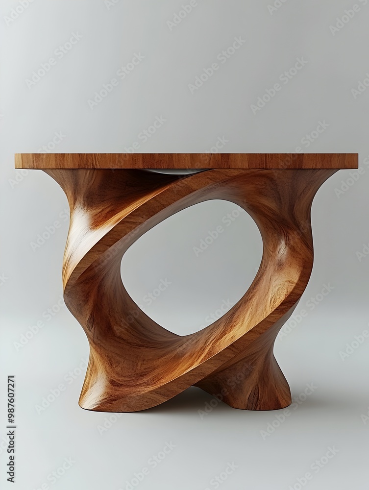 Poster minimalist modern console table with clean geometric lines and a sleek contemporary design isolated 