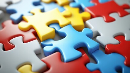 Puzzle. Business strategy, success solution, jigsaw games symbol. Idea metaphor. Creative idea, connection, challenge, partnership, teamwork, match