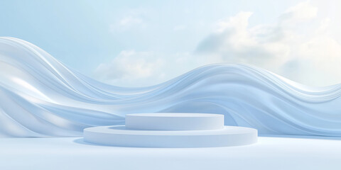 Minimalist and bright product display background, clean and elegant design for versatile use, suitable for showcasing various products in a professional and modern setting.