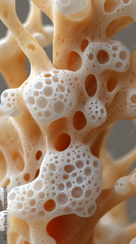 Aufkleber close-up of delicate coral texture showcasing unique patterns and forms found in marine ecosystems.