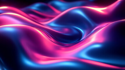 Abstract Liquid Flow: A mesmerizing abstract background of swirling, luminescent liquid in shades of vibrant pink and blue, creating a dynamic and ethereal visual.  