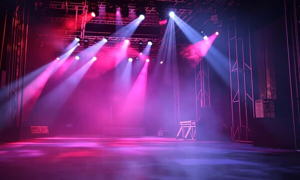 bright spotlights in the concert stage.