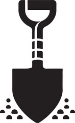 Silhouette of Spade Vector