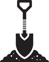 Silhouette of Spade Vector