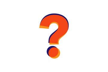 Large Question Mark. Simple Question Icon With Colors Isolated On White Background. Flat Vector Icon Design Template Element.