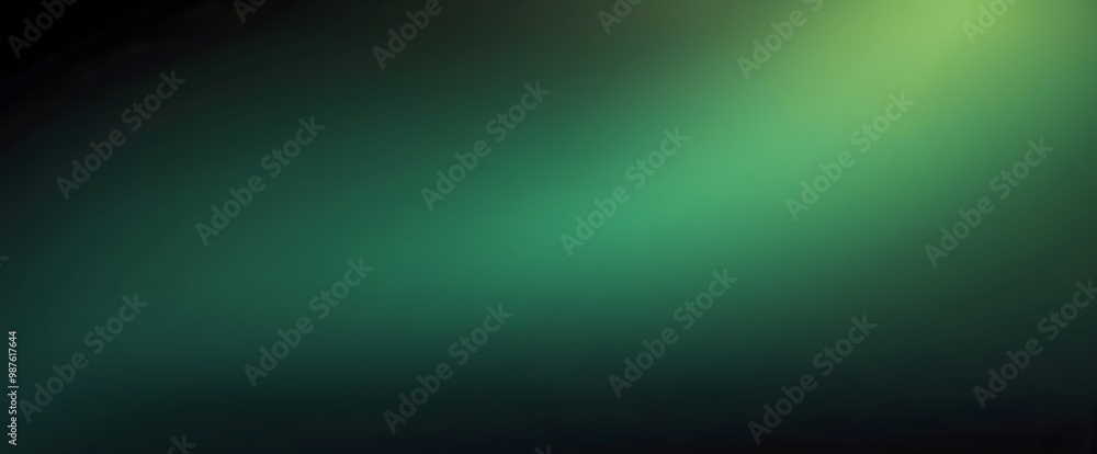 Wall mural black and green gradient blur background