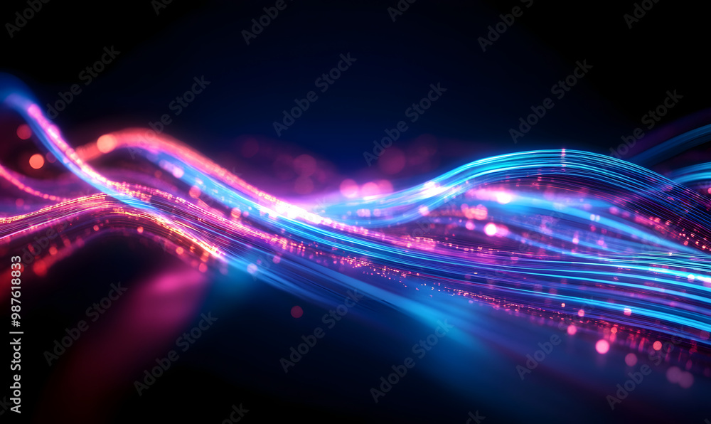 Poster line wave background gradient linear wallpaper background banner abstract purple lines background, g