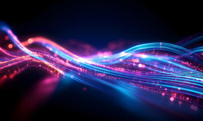 Line wave background gradient linear wallpaper background banner abstract purple lines background, generative ai