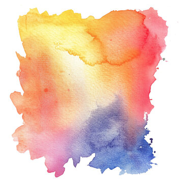 Intensywna plama farby akwarelowej z płynnie przechodzącymi tonami. Doskonała do stworzenia efektu głębi i tekstury w kompozycji.