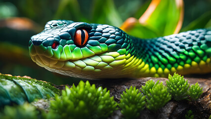 Strange wildlife in mysterious forest