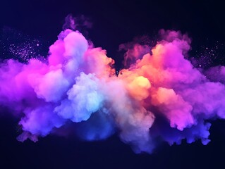 Fototapeta premium Pink purple and orange smoke bombs colorful 
