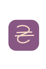 Currency symbol sign money bank shape illustration line drawing painting