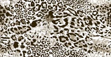 leopard pattern seamless fashionable design for print clothes, paper, fabric. leopard spots