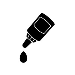 dropper bottle icon, vector illustration icon, isolated on white
