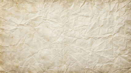 Crumpled old white paper texture background creates vintage feel, perfect for various design projects. Its unique patterns add character and depth to any creative work