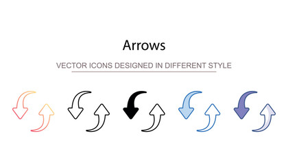 Obraz premium Arrows icon design with white background stock illustration