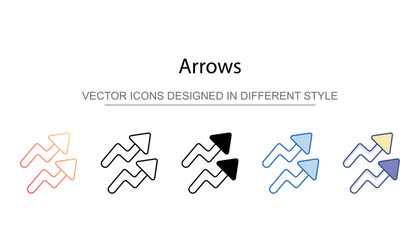 Arrows icon design with white background stock illustration