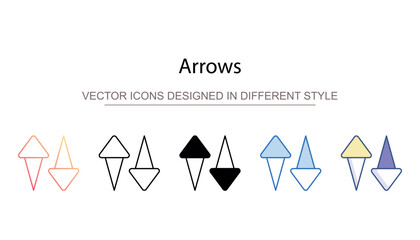 Arrows icon design with white background stock illustration